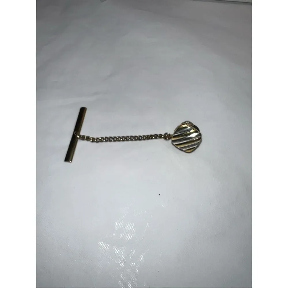 Vintage Gold and Silver Tone Tie Tack Pin